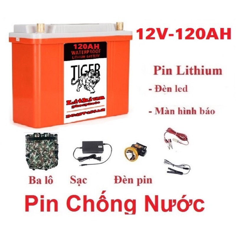 Bình Pin lithium 12V - 120Ah Chống nước