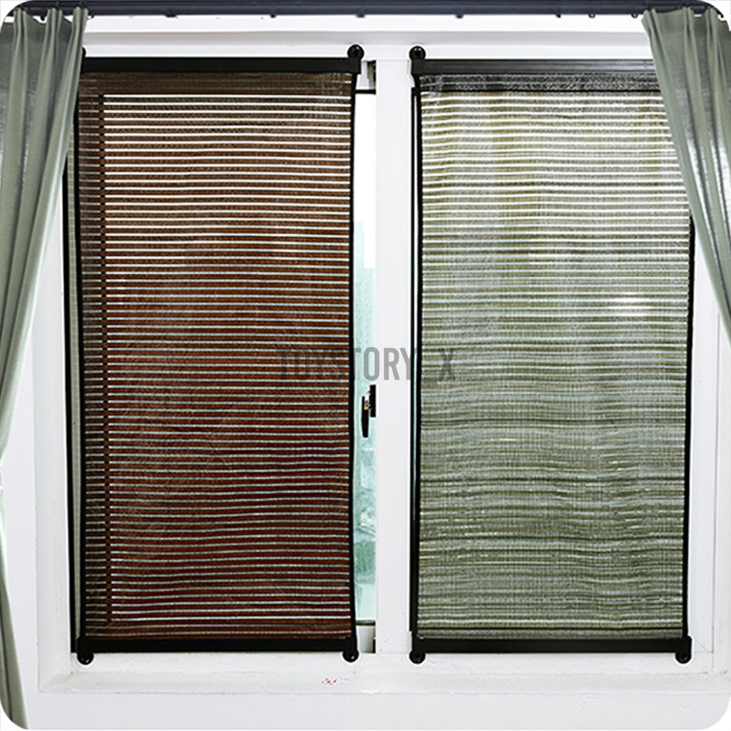 Punch-Free Bedroom Sunscreen Blackout Window Shade Curtain Sun Room Heat Insulation Curtain Bathroom Breathable Door Curtain Roller Blind