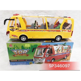 Mô hình xe ô tô Bus chở khách chạy pin có đèn và nhạc cỡ lớn