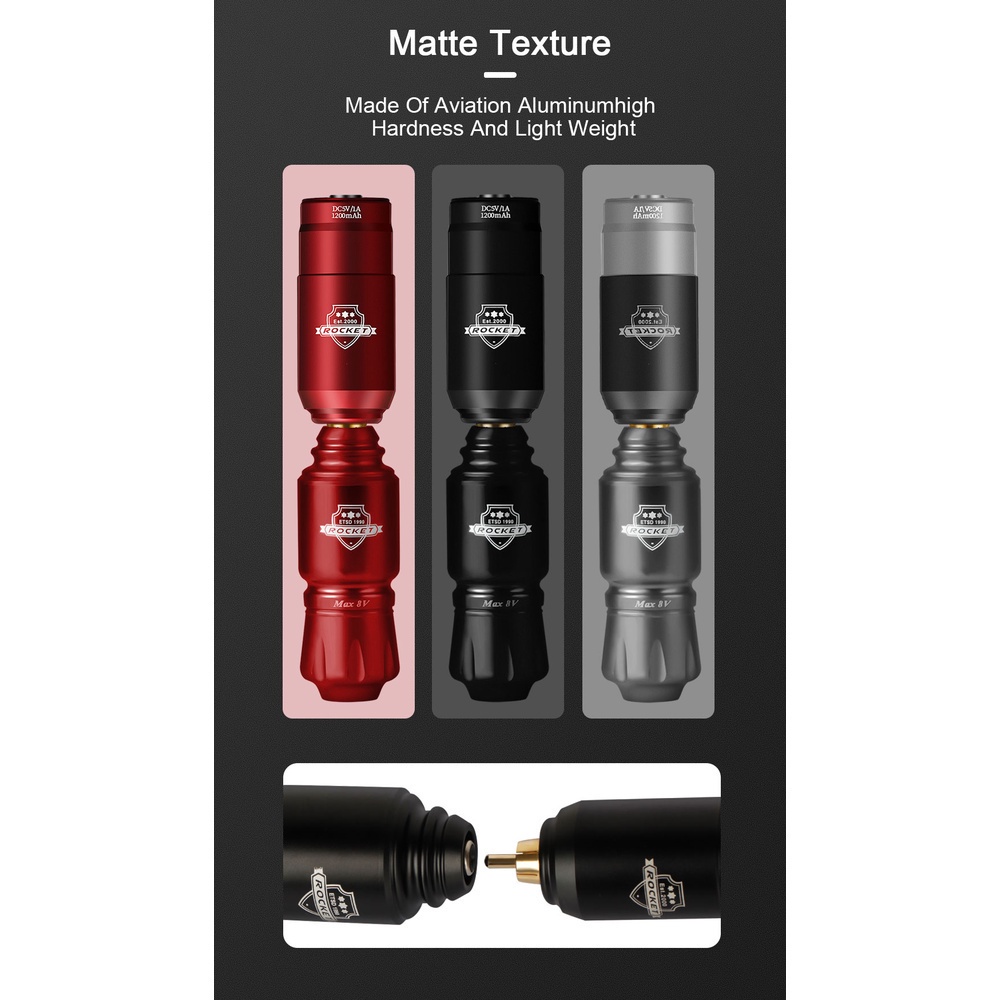 Bộ Máy Xăm Hình Không Dây Mini Giao Diện RCA Chất Lượng Cao