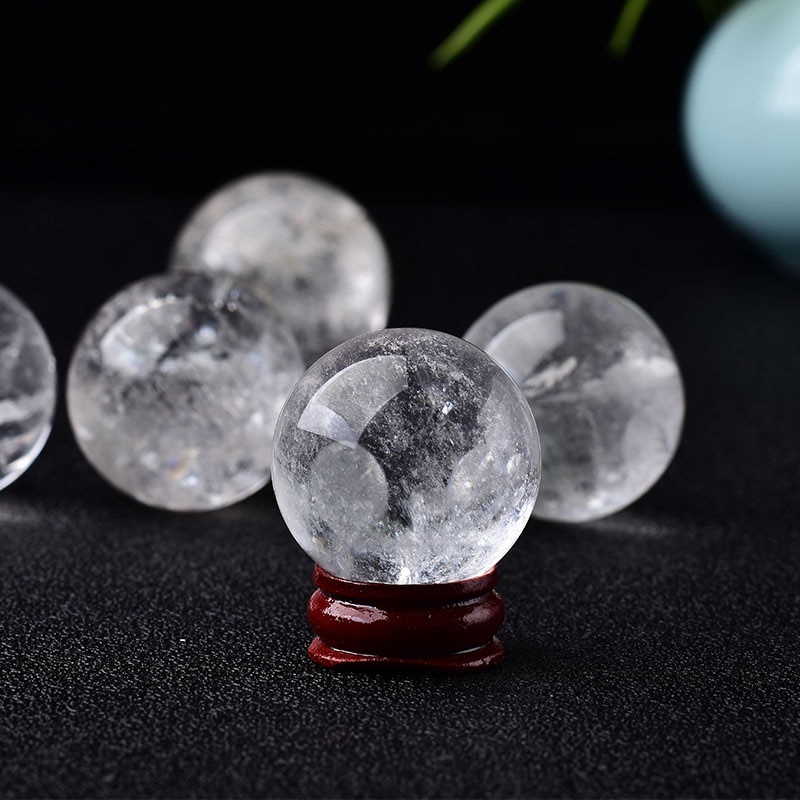 Đá Thạch Anh Pha Lê Tự Nhiên Trong Suốt 28-32mm Chất Lượng Cao Đứng