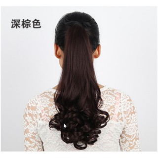 Tóc Giả Cột Uốn Đuôi Màu Nâu Hạt Dẻ Tự Nhiên L48 2/33#