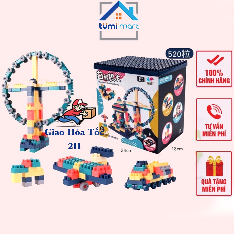 Đồ Chơi Xếp Hình Lego 520 Và 600 Chi Tiết Đồ Chơi Ghép Hình Nhiều Chi Tiết Giúp Phát Triển Tư Duy, Sáng Tạo