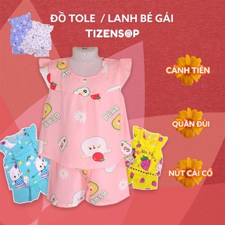 Bộ lanh bé gái đồ tole cho bé vải đẹp