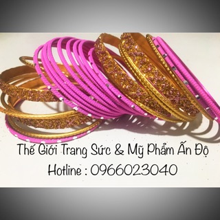 Vòng Tay Ấn Độ 24 chiếc -Màu Hồng Nhạt