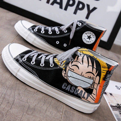 Luffy phiên bản Hàn Quốc của anime canvas casual giày nam