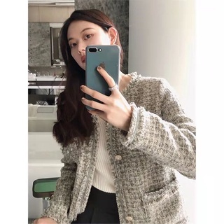 Áo khoác dạ Tweed xám