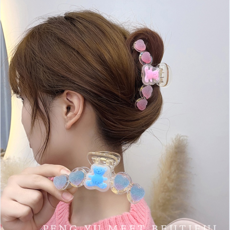 Kẹp Tóc Hình Trái Tim Hoạt Hình Phong Cách Hàn Quốc Xinh Xắn Cho Nữ