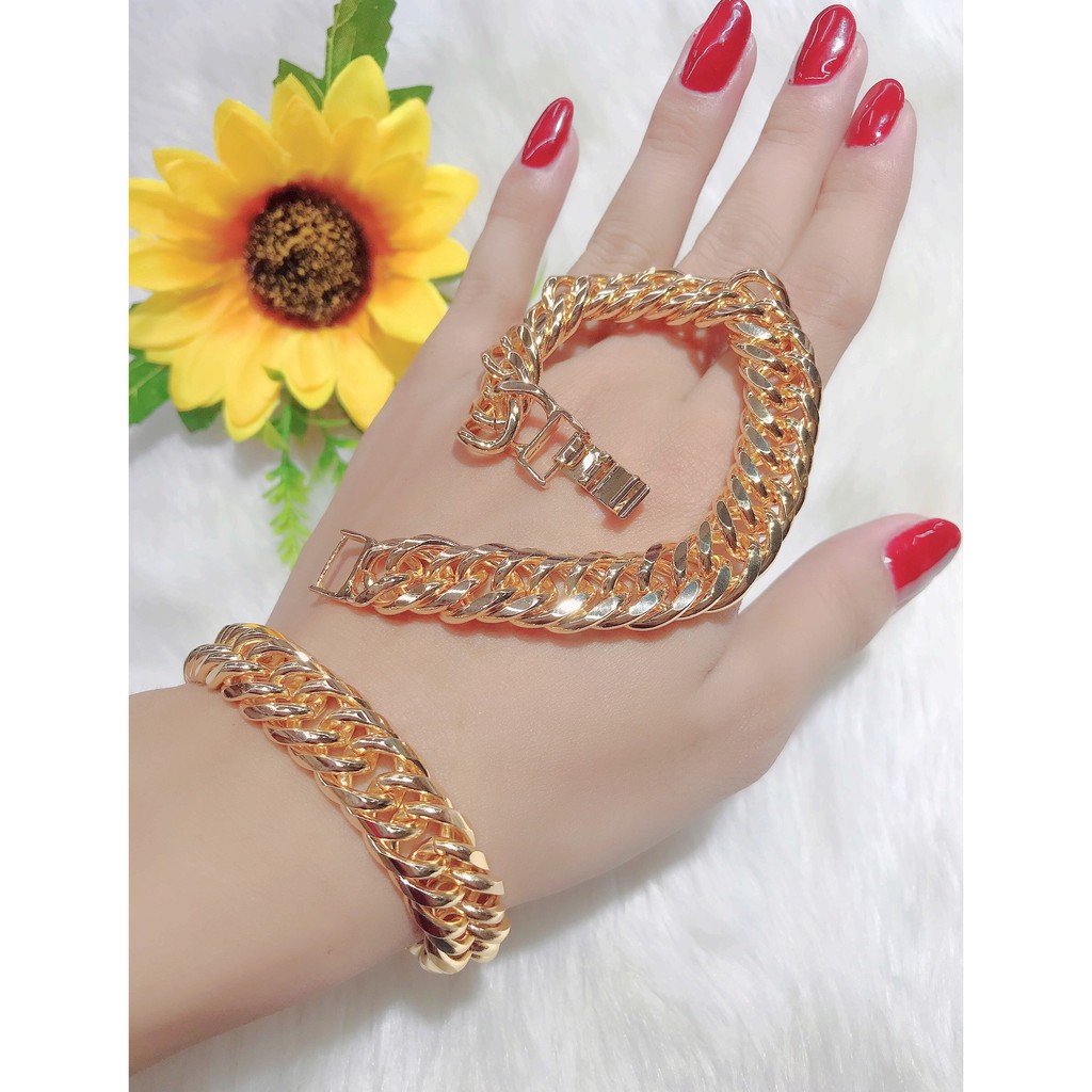 Lắc Tay Nam Nữ Mạ Vàng 18K Mẫu 0652205 ( 01 Chiếc ) - Đi Chơi, Dự Tiệc Rất Đẹp - Bao Đổi Tra Trong Vòng 07 Ngày