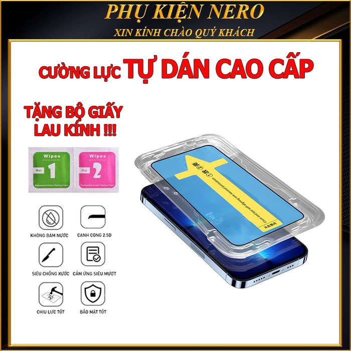 Kính Cường Lực Full Màn Iphone Khuôn Khung Tự Dán và Chống Nhìn Trộm 7plus/8plus/x/xr/xsmax/11/12/13/14/pro/max/plus