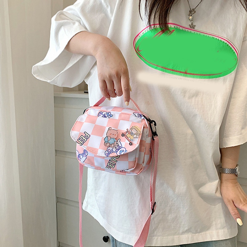 Túi Đeo Chéo Vai Đựng Tiền Xu/Điện Thoại Có Khóa Kéo Đơn Giản