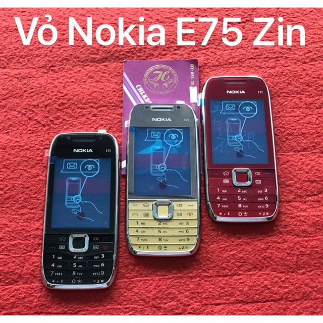 Vỏ Nokia E75 zin(mặt trước,mặt sau và bàn phím)