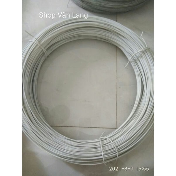 10 Mét Dây Thép Bọc Nhựa Màu Trắng 2,5 li và 3,5 li