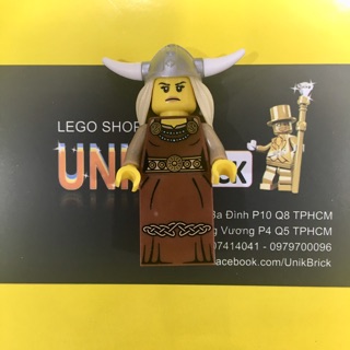 Lego UNIK BRICK Viking Woman - Nữ chiến binh trong Minifigures Series 7 chính hãng (như hình)