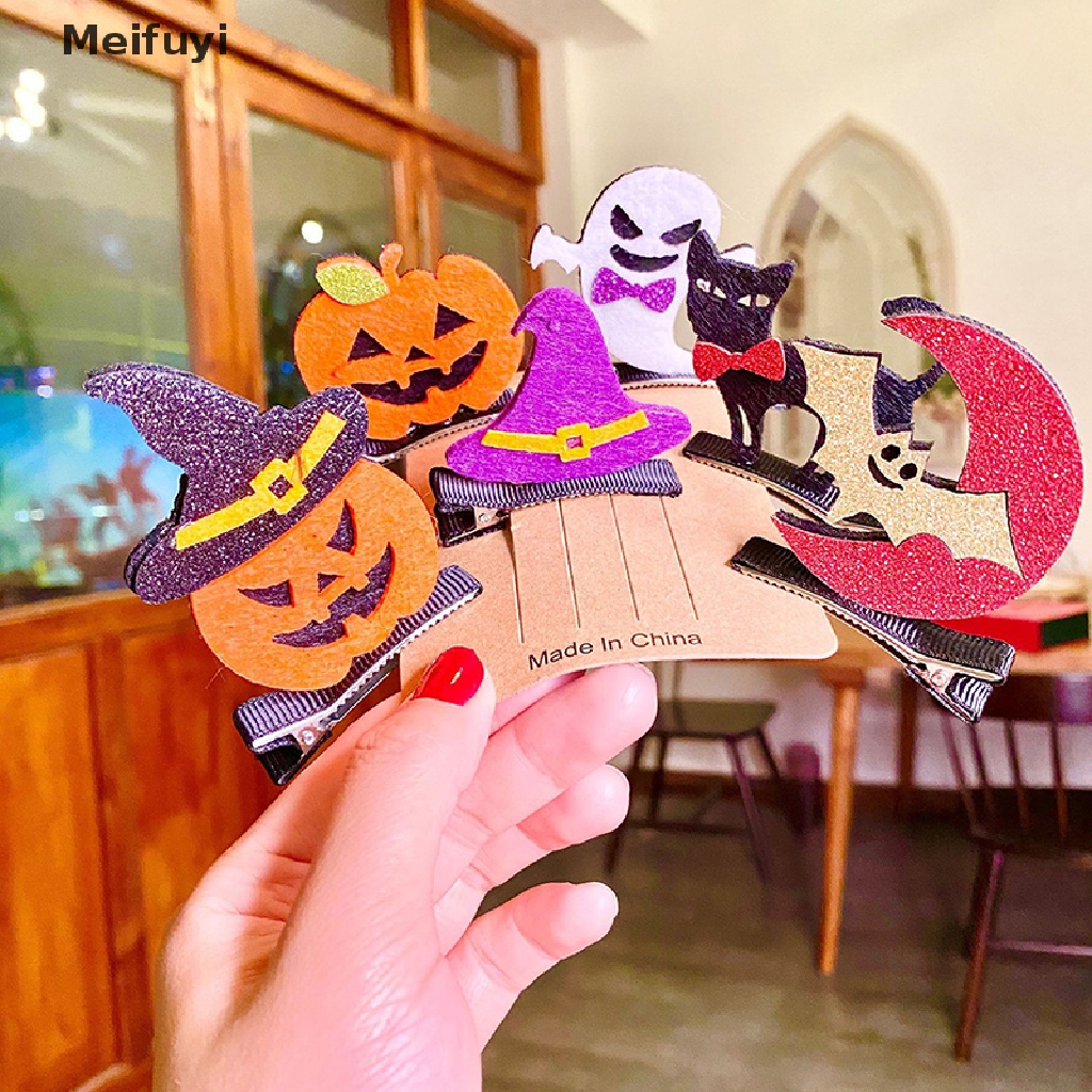 Kẹp Tóc Nhỏ Họa Tiết Hoạt Hình Phong Cách Halloween Cho Bé Gái