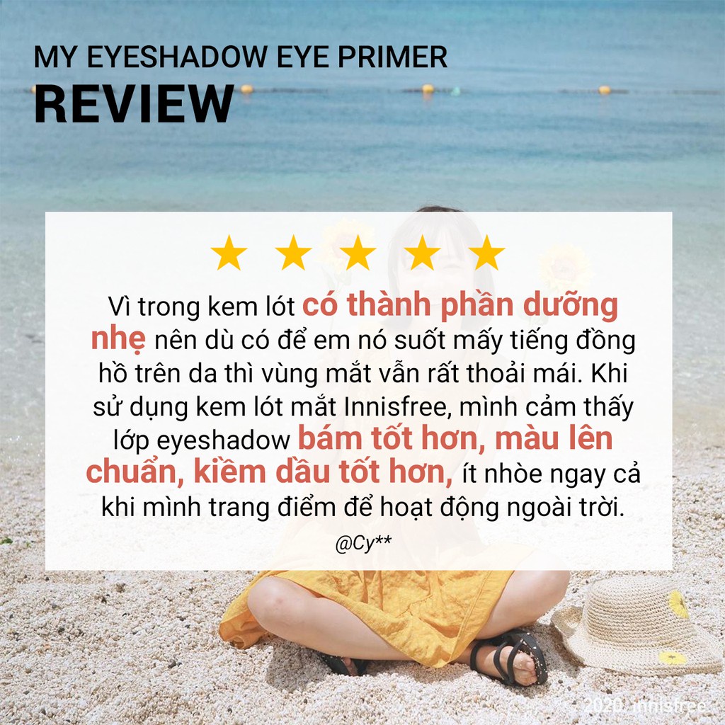 [Mã COSIF05 giảm 10% đơn 400K] Kem lót trang điểm mắt innisfree My Eyeshadow Eye Primer 1.2g