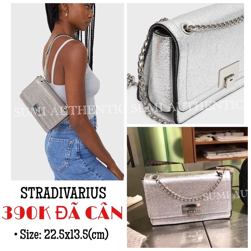 Túi đeo nữ Stradivarius  màu xanh