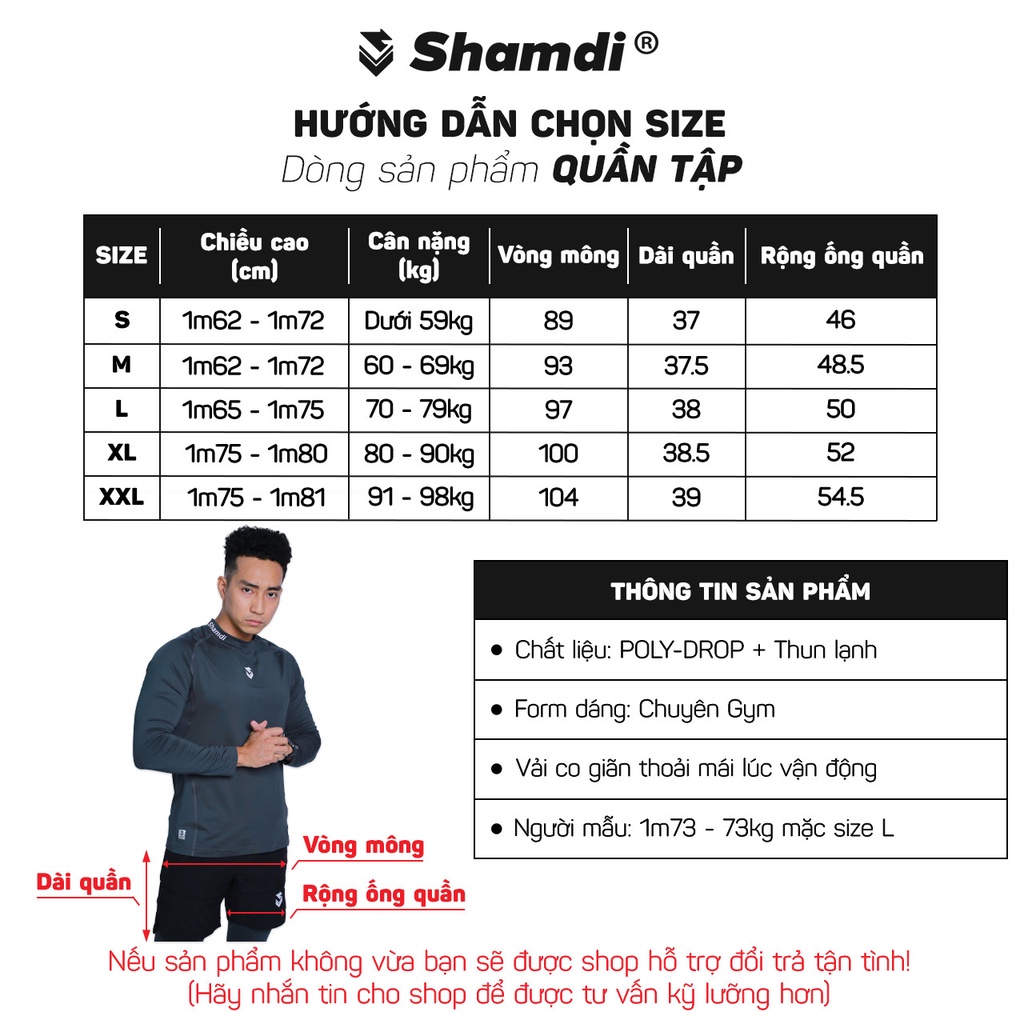 Quần short thể thao nam SHAMDI quần gym thoải vái vận động chuẩn form - 1057