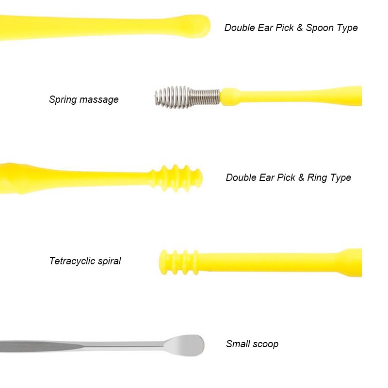 Set 7 Dụng Cụ Lấy Ráy Tai Bằng Thép Không Gỉ Có Thể Tái Sử Dụng