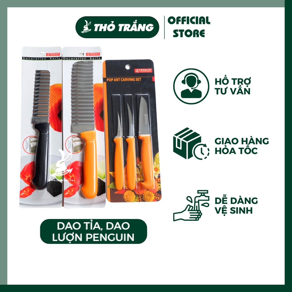 Dao tỉa hoa quả, dao lượn sóng Thái Lan Penguin cao cấp chính hãng