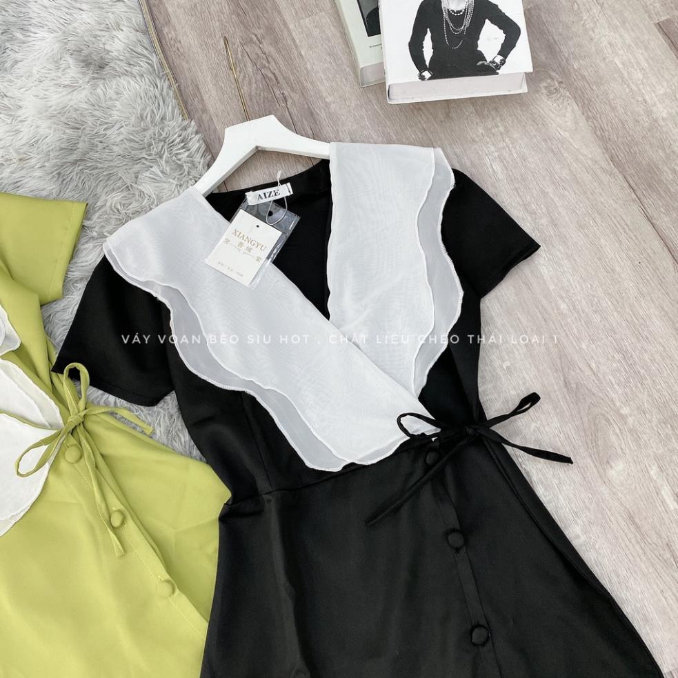 [ 𝐅𝐑𝐄𝐄 𝐒𝐇𝐈𝐏 ]  VÁY BÈO NƠ XÒE XINH XẮN SIÊU HÓT