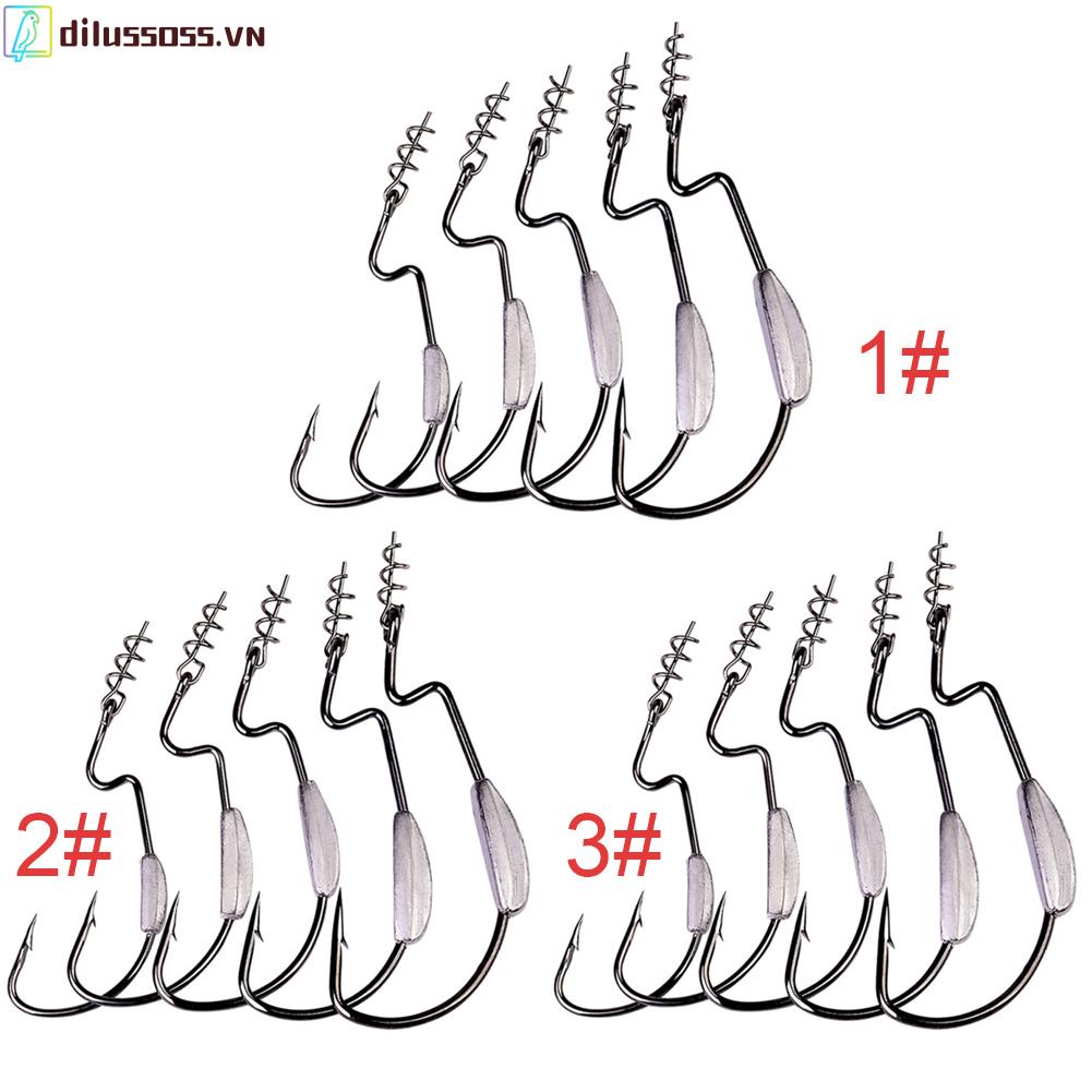 Set 5 Lưỡi Câu Cá Mềm 1.5g 2.5g 3g Chuyên Dụng