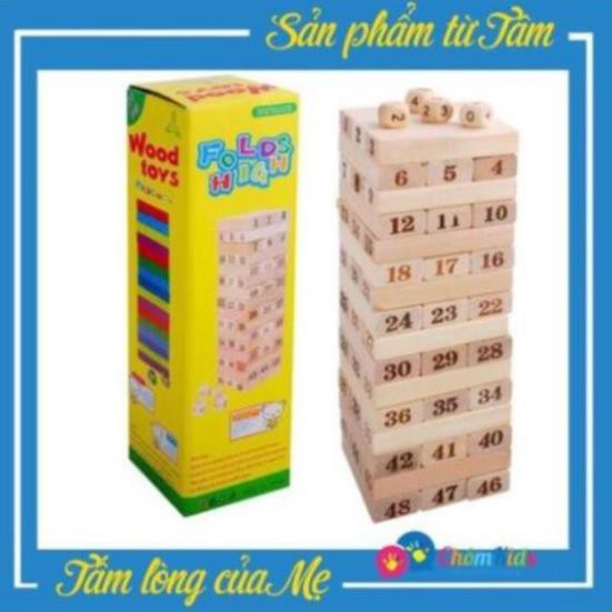 Trò Chơi Rút Gỗ Loại 48 Thanh Từ Gỗ Cao Cấp - Size Lớn