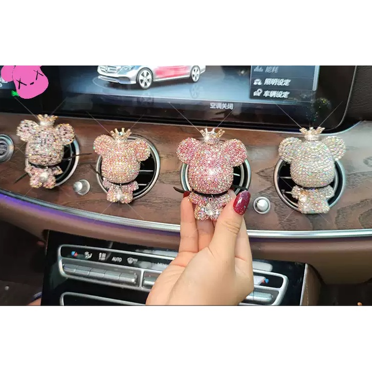 Nước hoa, sáp thơm cài cửa gió điều hoà ô tô hình gấu cute
