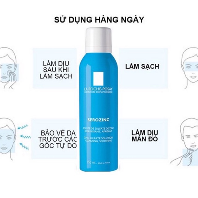 Xịt khoáng La Roche Posey Serozinc – xịt khoáng dành cho làn da mụn