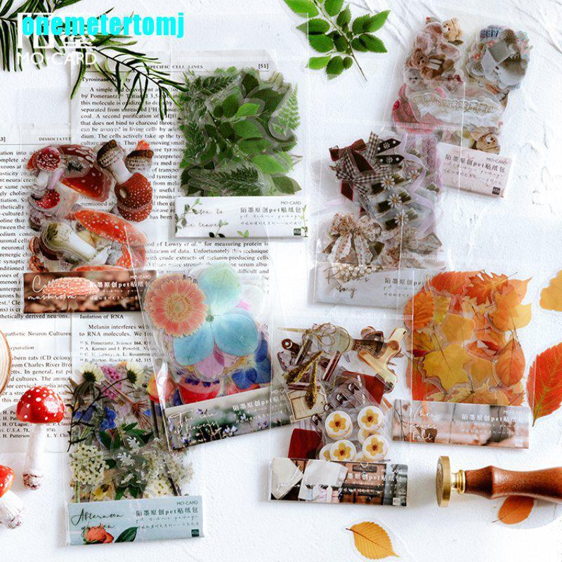 【FOR】40sheets Plant Flowers Mini Scrapbooking Stickers Aesthetic Paper Sticker