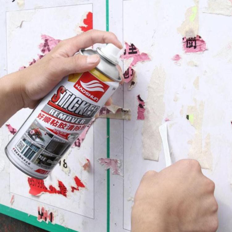 Chai Xịt Tẩy Keo, Kẹo Cao Su, Sơn - Tẩy Nhựa Đường, Băng Dính HAOSHUN STICKER REMOVER - MILOZA.