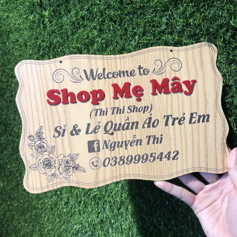 BẢNG GỖ TÊN SHOP [FREE SHIP-FREE THIẾT KẾ]