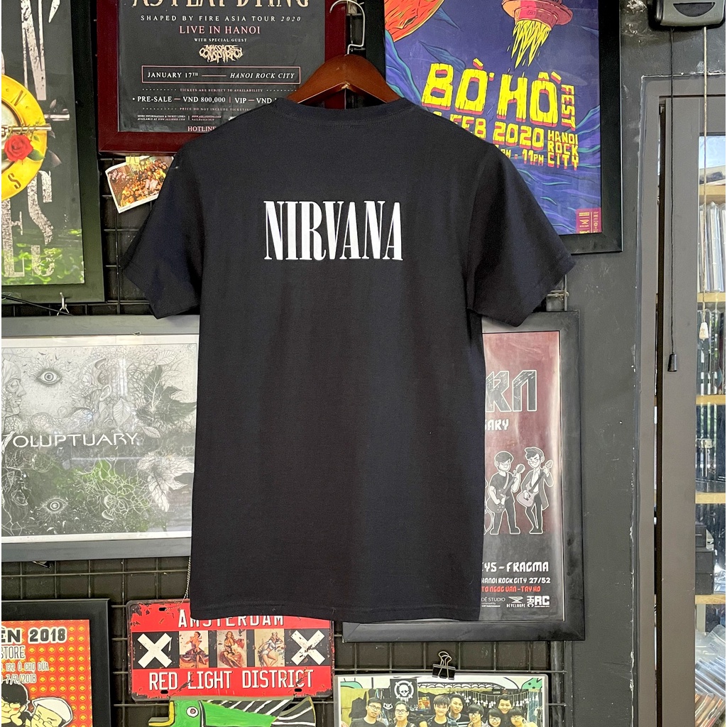 Áo Rock band tee phông / thun 100% cottong - hàng Thái Lan Nirvana TDM 1576 over size unisex