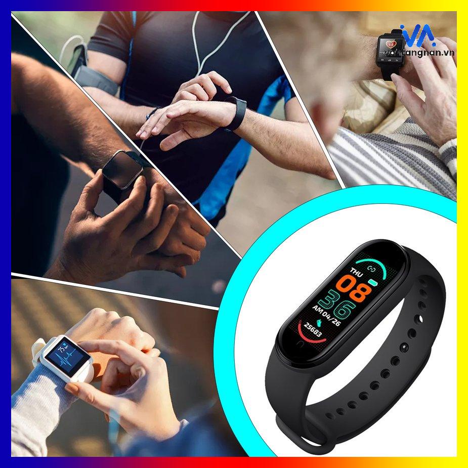 Đồng hồ vòng tay thể thao thông minh M6, Chống nước IP67, theo dõi sức khỏe, đo quãng đường, bước chân xiaomi