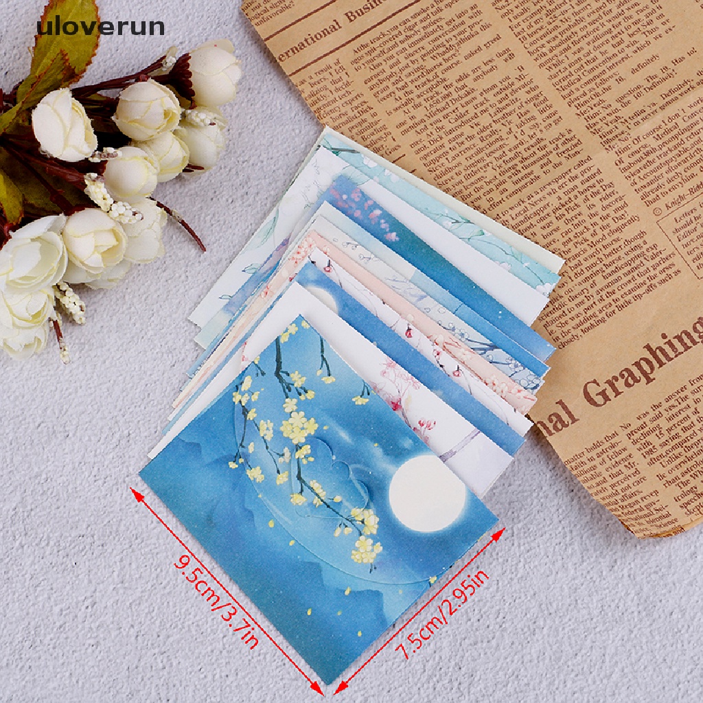 Set 10 Bìa Thư Mini Bằng Giấy Phong Cách Cổ Điển