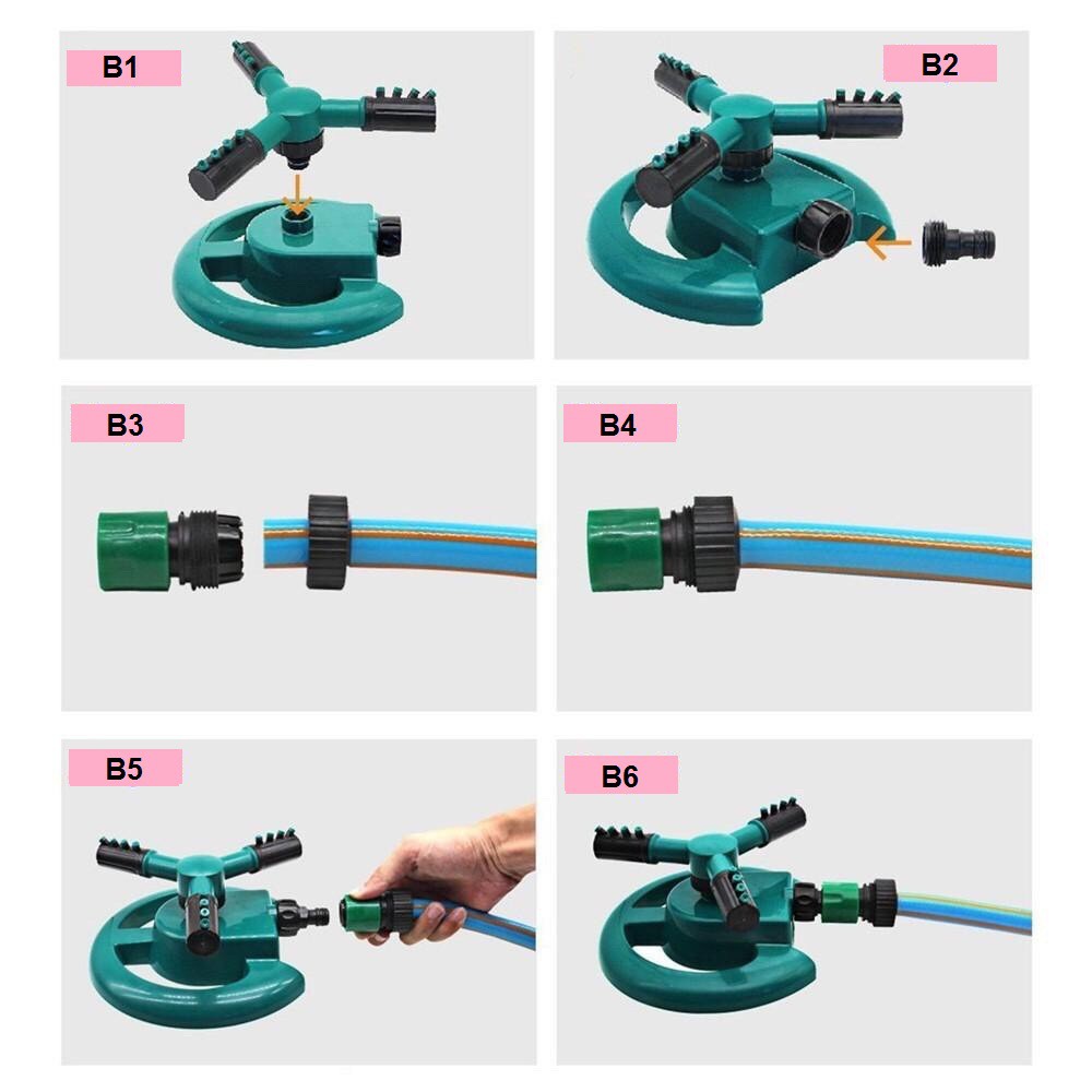 Vòi Tưới Nước Tự Động Xoay 360 Độ Chất Liệu Nhựa ABS