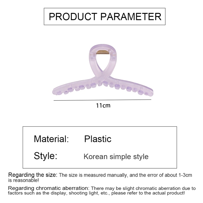 Kẹp Tóc Càng Cua Bằng Acrylic Trong Suốt Màu Xanh Dương Thời Trang Hàn Quốc Cho Nữ dreamdiary