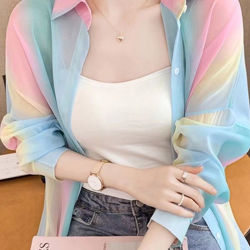 áo sơ mi Nữ Ready stock 2022 New Loose Thin Outer Tops Long Sleeve Sunscreen Shirts JL-CX-25