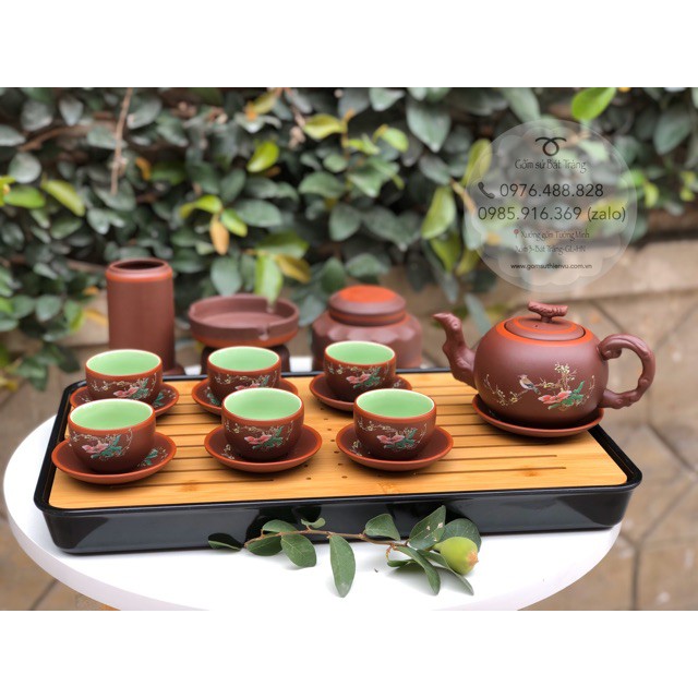 Khay trà mặt gỗ cao cấp hàng đẹp loại 1