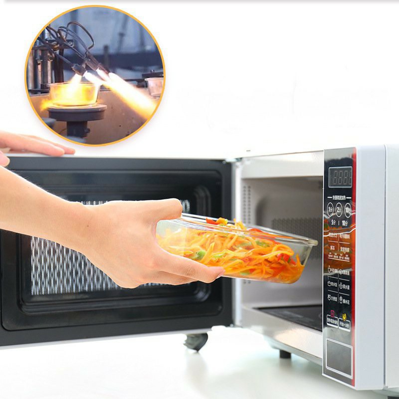 Hộp đụng cơm văn phòng thuỷ tinh 3 ngăn tiện lợi kèm túi cách nhiệt giữ ấm thực phẩm