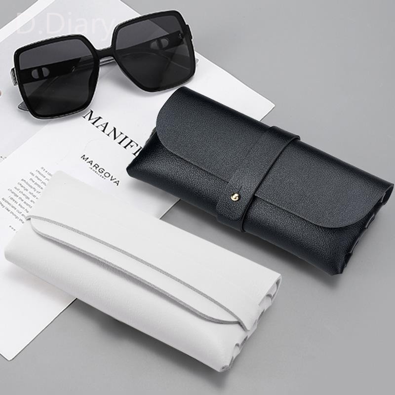 1 Hộp Đựng Mắt Kính Bằng Da PVC Có Khóa Cài Ốp