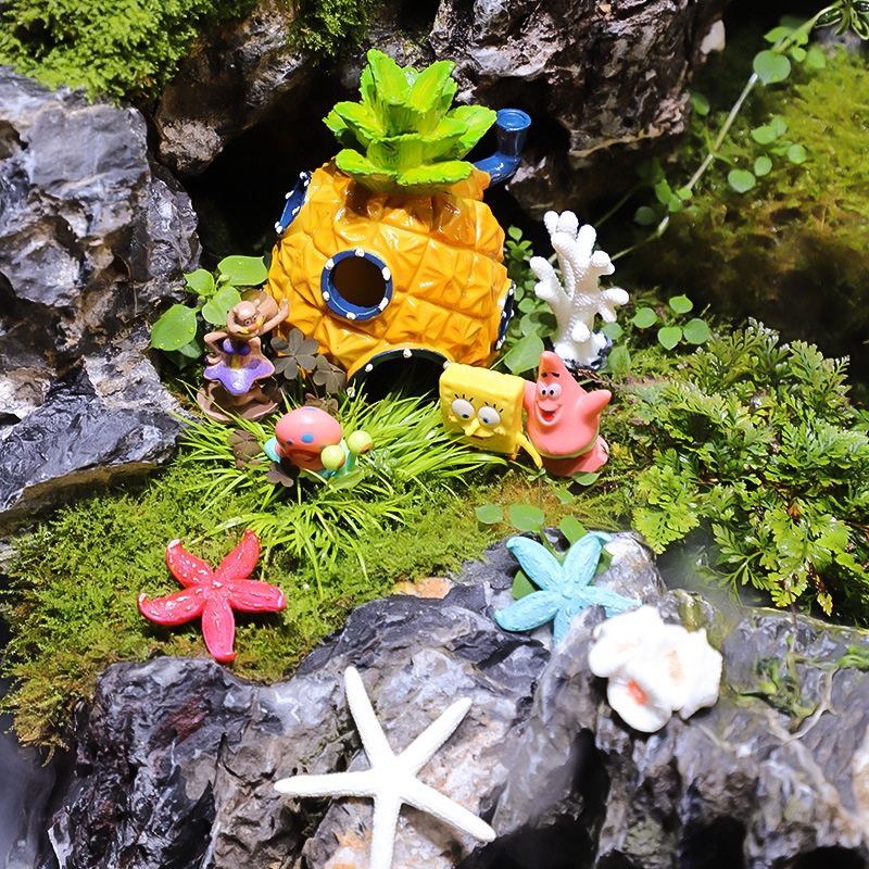 Mô hình Ngôi nhà Bọt biển SpongeBob SquarePants Trang trí bể cá