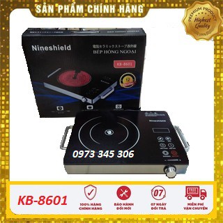 Bếp hồng ngoại đơn NineShield Model KB 8601 – Phím điều khiển cảm ứng, 2 vòng nhiệt, CS 2200W, Không kén nồi - BH 12 TH