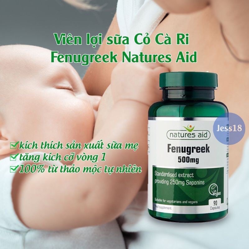 Viên lợi sữa cỏ cà ri Fenugreek