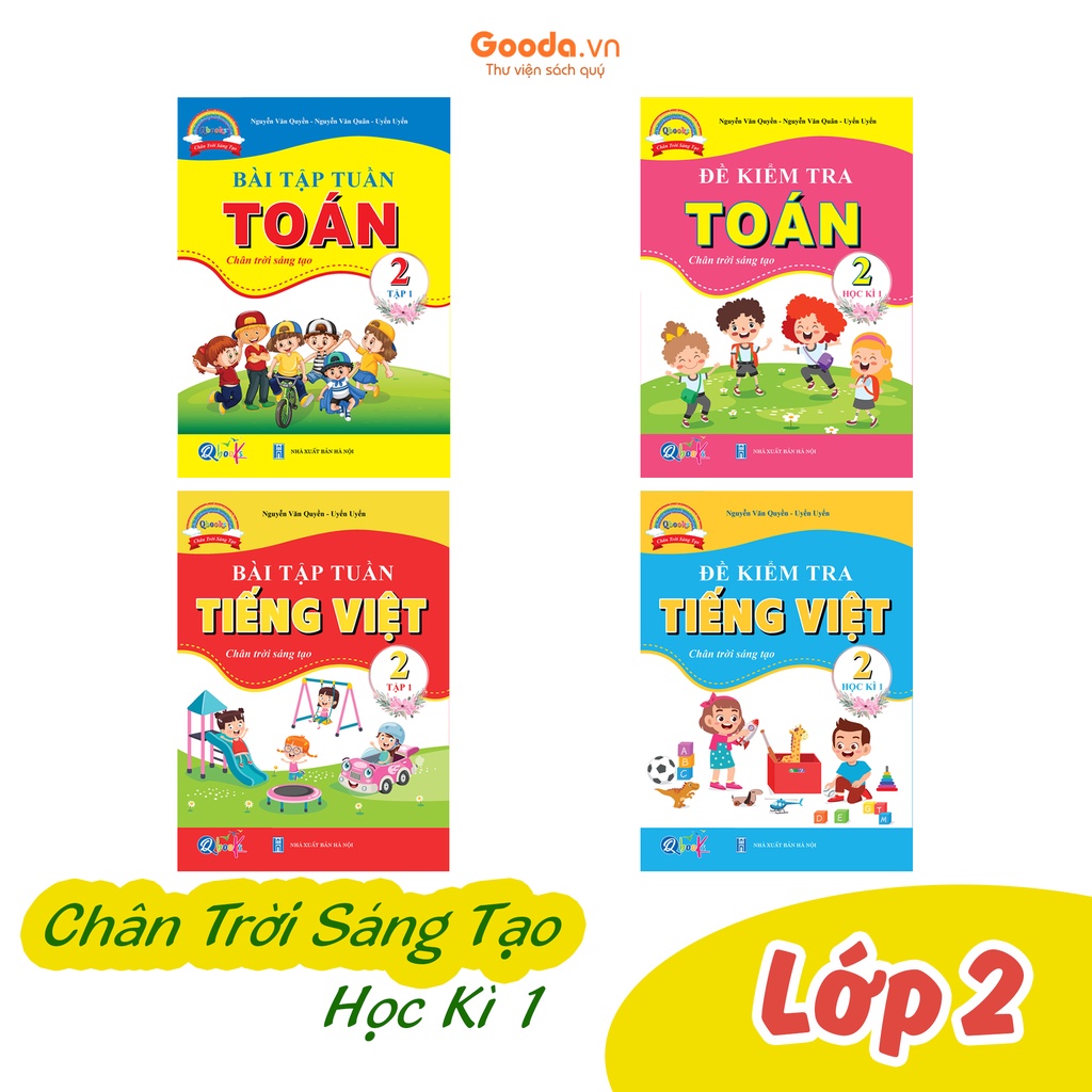 Sách Combo Bài Tập Tuần và Đề Kiểm Tra Toán, Tiếng Việt Lớp 2 - Chân Trời Sáng Tạo - BẢN QUYỀN