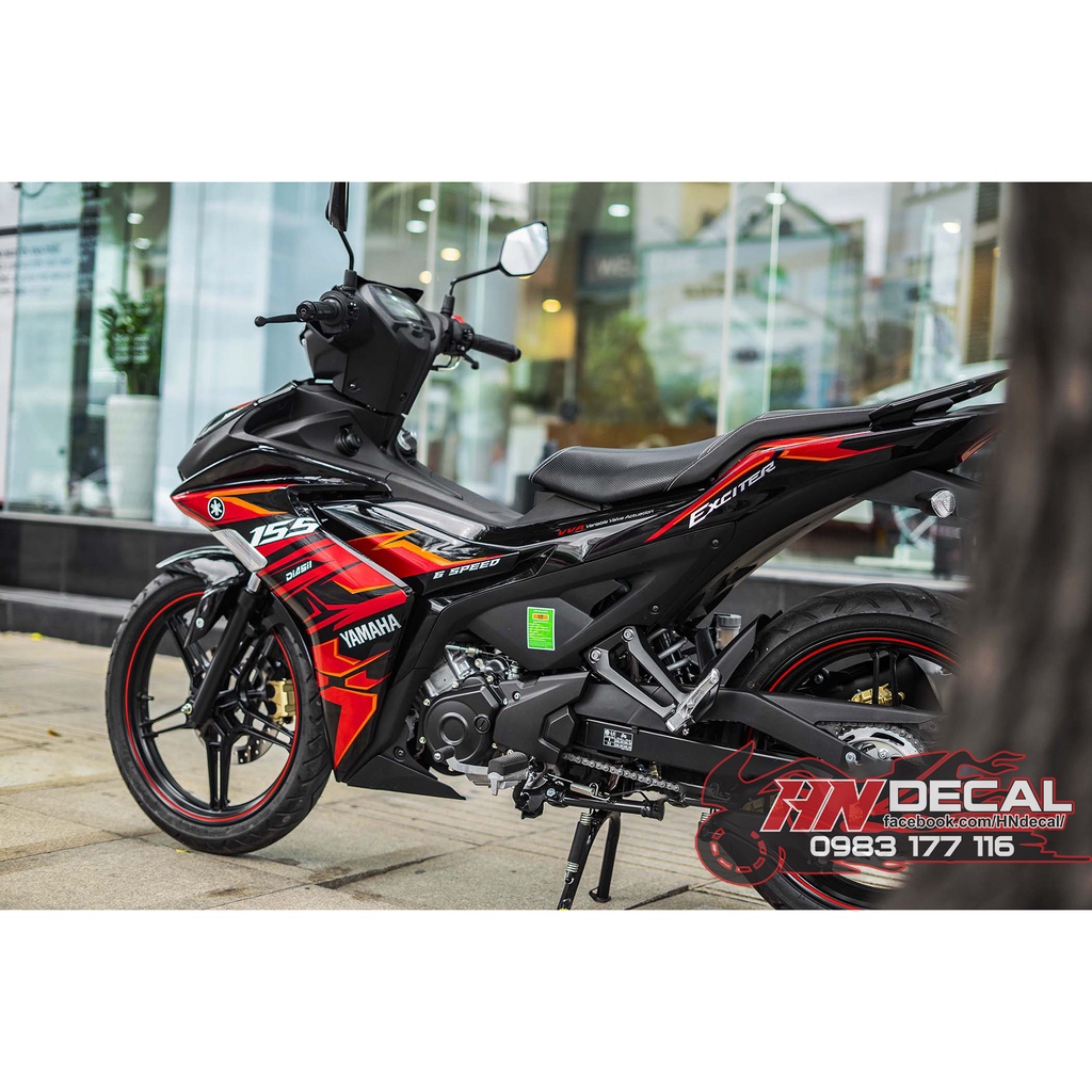 Tem Trùm Exciter 155 Đen Đỏ Slider
