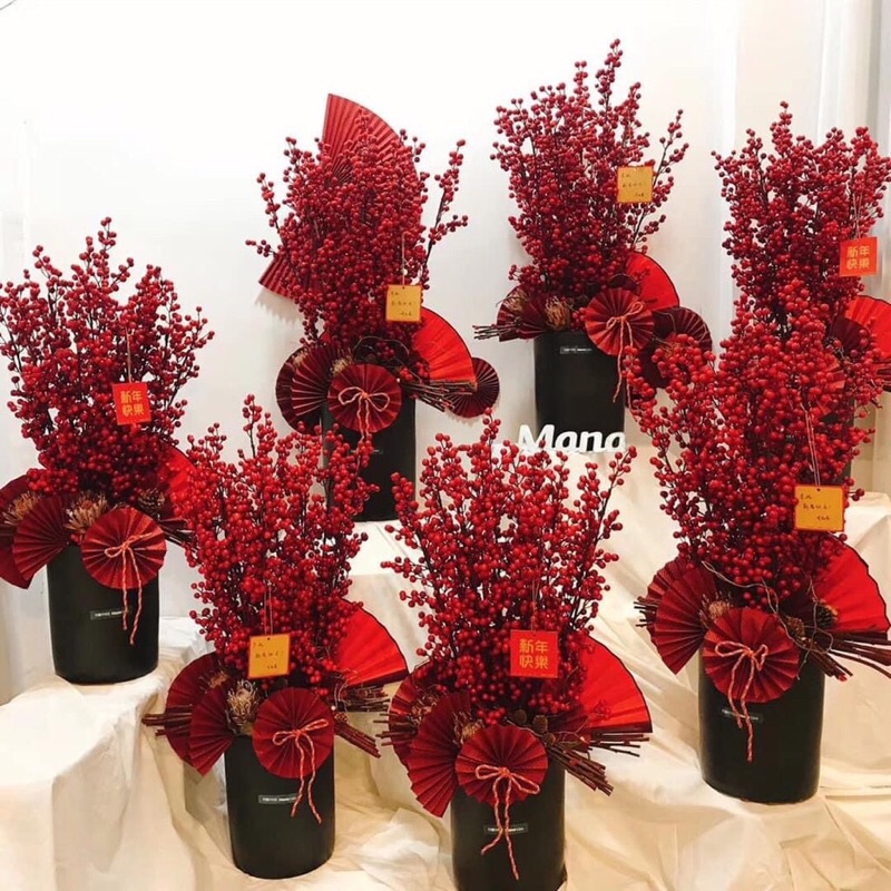 CÀNH ĐÀO ĐÔNG sắc đỏ tươi siêu đẹp siêu sang chảnh - Hoa giả cây giả