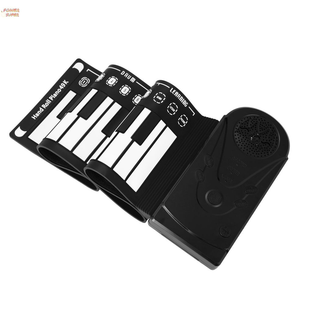 49 Keys Roll Up Piano Soft Piano Flexible Silicone Foldable Electronic Keyboard Piano for Children Student Musical Instrument