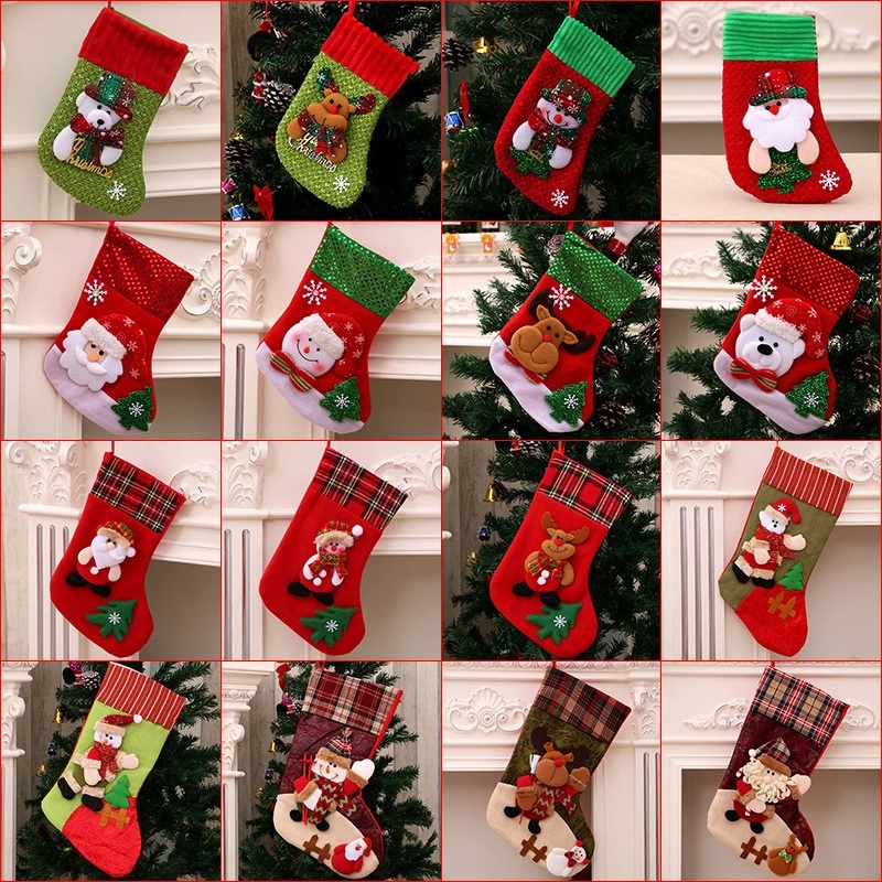 Vớ Giáng Sinh / Cây Thông Trang Trí Cây Thông Noel Bằng Vải Dễ Thương Nhiều Kiểu Dáng Để Chọn Lựa