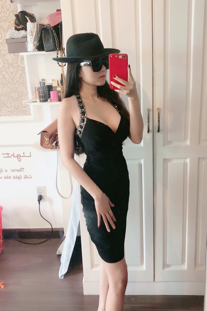Đầm mango đính đá